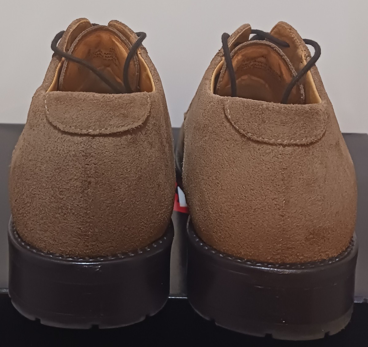Stafford (Suede)- (Brown)-(Size 9.5)-(Pre-owned)-(New Condition)-$40.00 Stafford Suede Dress Shoes for Men for sale | eBay main image 3