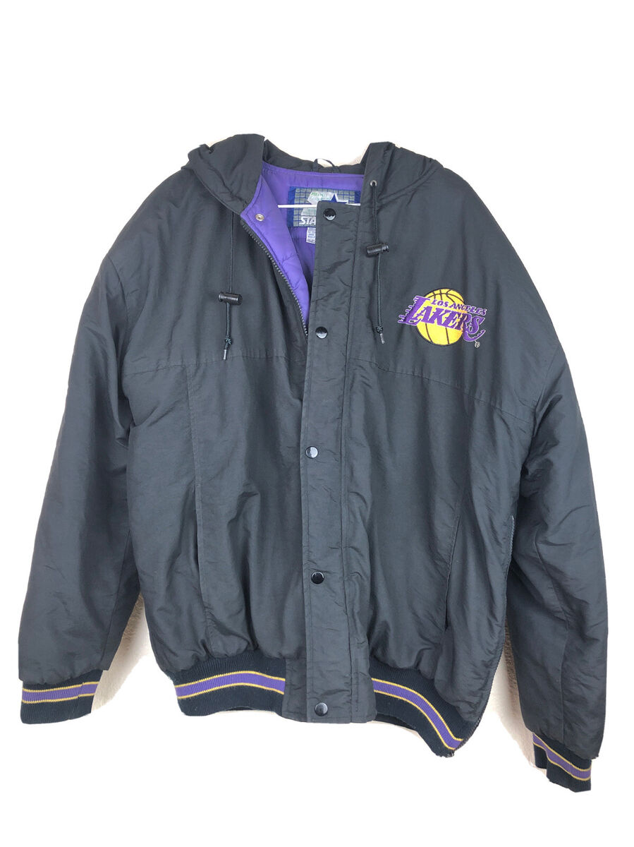 Vintage Los Angeles LA Lakers Starter Winter Jacket Black Vintage Los Angeles LA Lakers Starter Winter Jacket Black