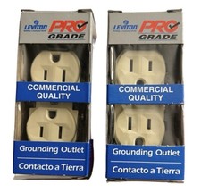 Leviton Pro Grade Commercial Quality Outlet Ivory Lot 2