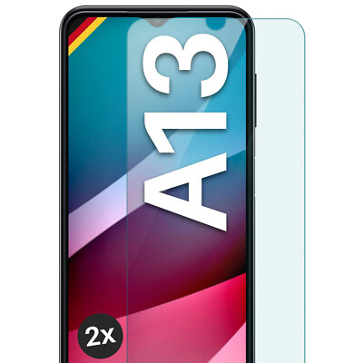 2x Echt Glas für Samsung Galaxy A13 (4G) Panzerfolie Handy Premium Displayschutz