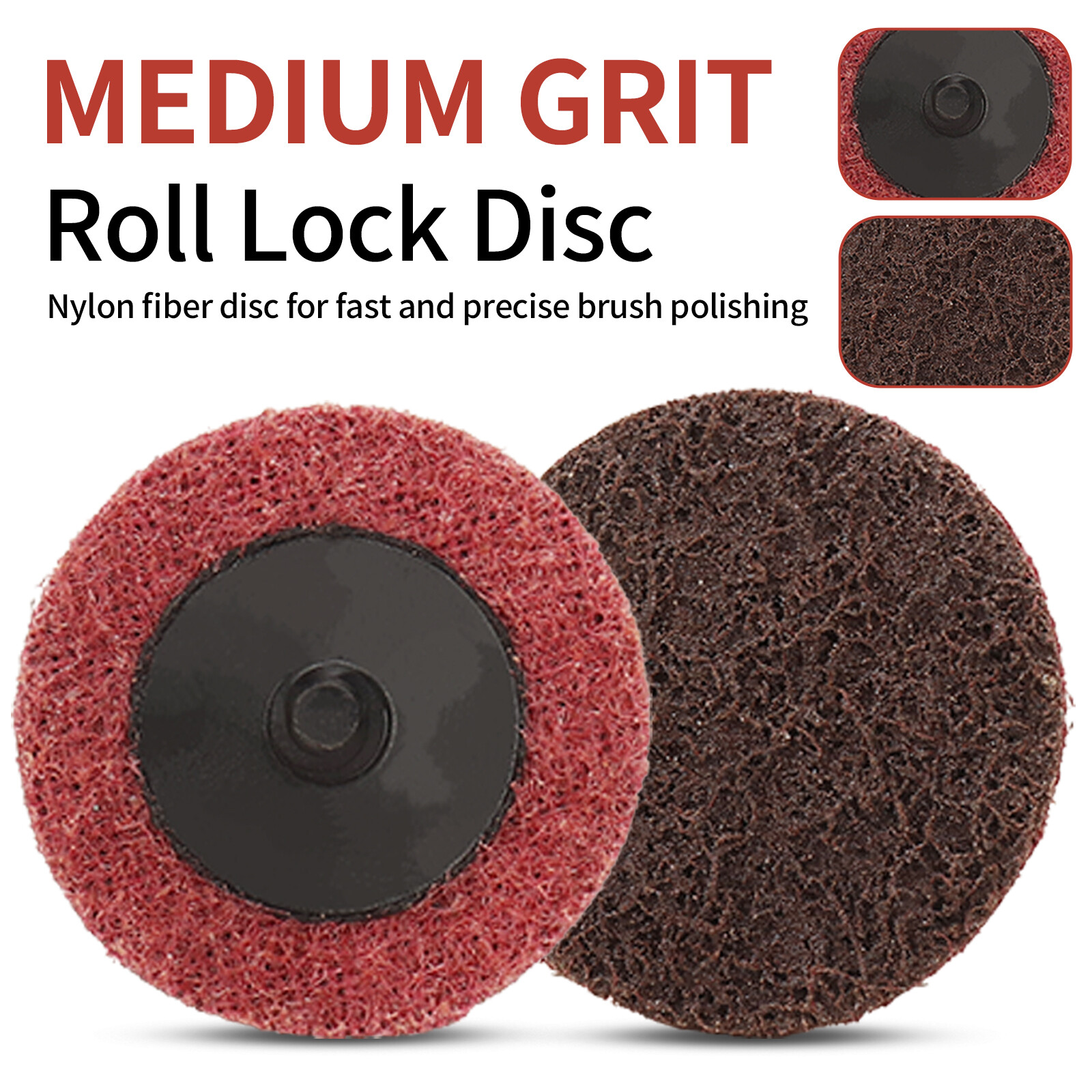 2" Roll Lock Sanding Disc Quick Change Conditioning Surface Cleaning Medium Grit