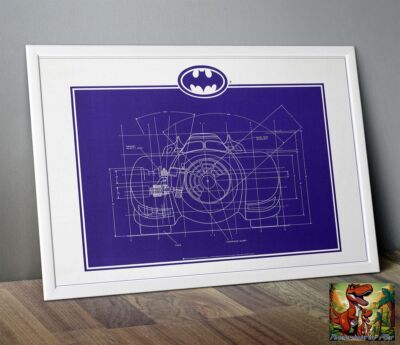 Batman Returns Batmobile Bauplan Repro Film Foto / Poster bis 36 Zoll