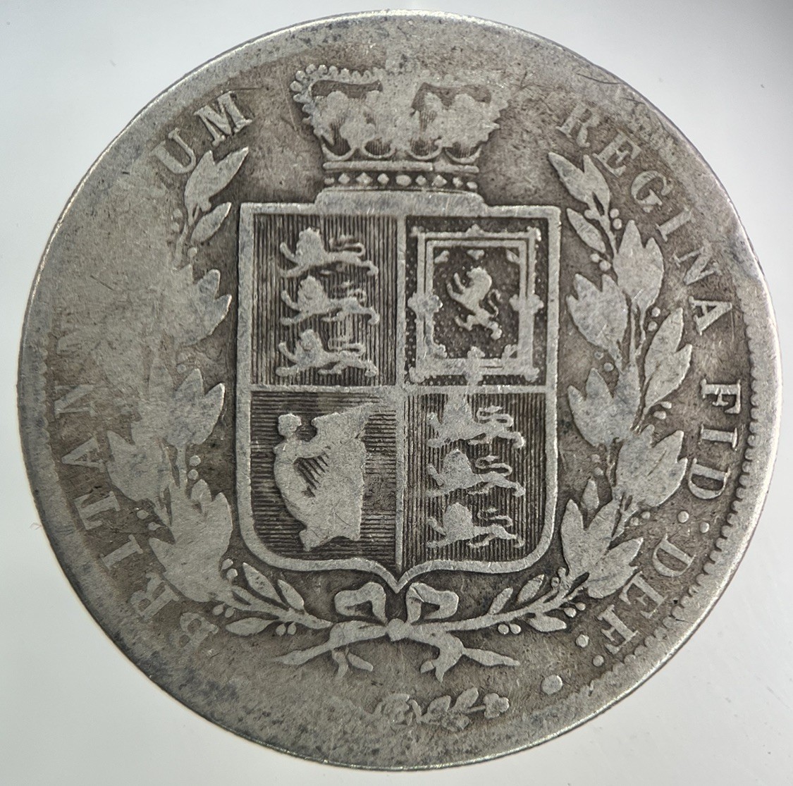 1885 Victoria Silver Half-Crown Coin - Collectible Grade Antique British Currency