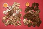 1950-1958 Lincoln Wheat Cent Roll Lot - 2 Rolls (100 Coins) of UNC and Some AU