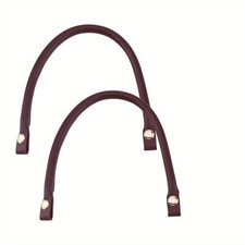 2pcs PU Leather bag Handles with Snap Button for bag Straps Replacement