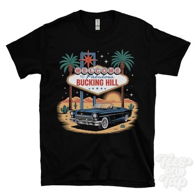 Lustiges T-SHIRT BUCKING HILL LAS VEGAS ZEICHENPARODIE addham bradford england