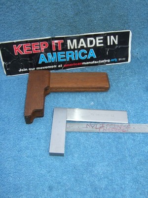 BROWN&SHARPE #542 W VINTAGE 4-1/2'' MASTER SQUARE MACHINIST TOOLMAKER WOODEN BOX