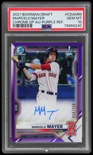 2021 Bowman Draft Marcelo Mayer PSA 10 RC Chrome Autograph Purple Refractor AUTO