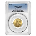 2023 $10 American Gold Eagle 1/4 oz PCGS MS70 FS Blue Label