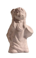 / ++=Bisque K*611.B -42-21 Ceramic Ready to Paint INDIAN BRAVE Pie Vent