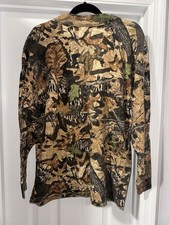 Vintage Mossy Oak Camo Shirt XXL Made In USA Long Sleeve Hunting 90s Embroidered
