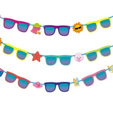 Summer Party Banners, Multi Color Rectangular Summer Banner Decorations for P...