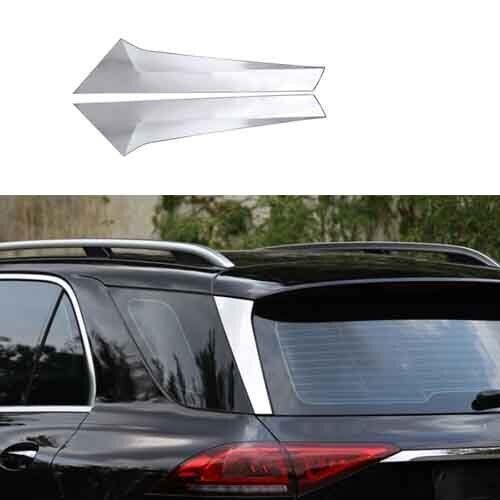 C Pillar Panel Window Cover Trim Fit For Benz GLE 2020-2022 Silver Titanium 2pcs