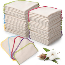 45 Pcs Flannel Cloth Baby Wipes Reusable Baby Diapers Wipes Washable Natural Unb