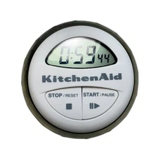 Kitchen Aid Digital Kitchen Timer White  & Chrome Cooks Series Tested Working