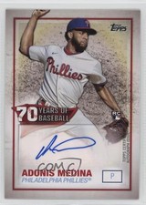 2021 Topps 70 Years of Baseball Series 2 Adonis Medina #70YA-AM Auto 12n5