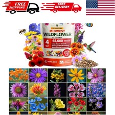 Attract Bees, Birds & Butterflies with 65,000 Heirloom Wildflower Seeds - 4 oz 111.96 per gallon