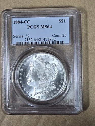 1884-CC Morgan Silver Dollar PCGS MS64