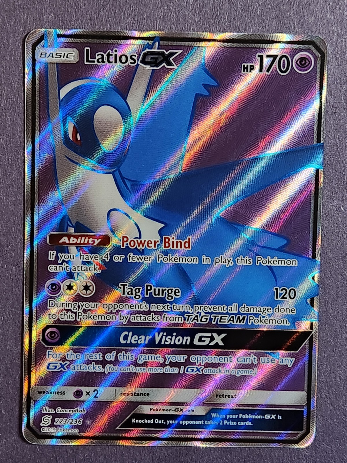 Latios GX 223/236 Unified Minds Full Art Pokemon