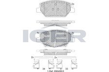Bremsbelagsatz Vorne Ate-System für Opel Insignia B Country Tourer Z18 ab 16->