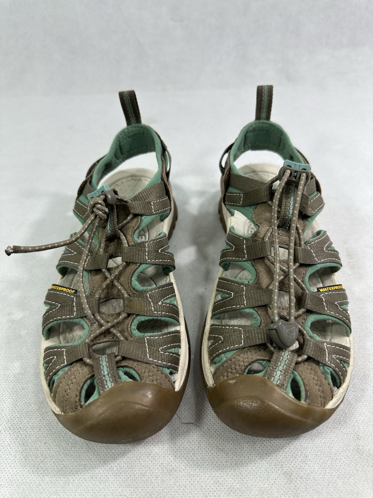 Sandali Keen Whisper Marrone Teal Impermeabili Punta Chiusa Donna 6 Leggi