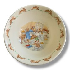 Royal Doulton Bunnykins Bath Time 8" Plate Childrens Vintage