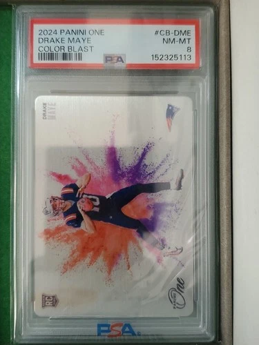 2024 Panini One Case Hit Color Blast Drake Maye (RC) PSA 8