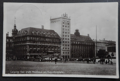 Leipzig,das erste Hochhaus am Augustusplatz 1929      (890)