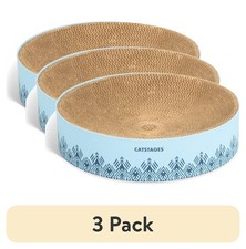 3 pack Scratch Snuggle Cat Scratcher Bowl Blue