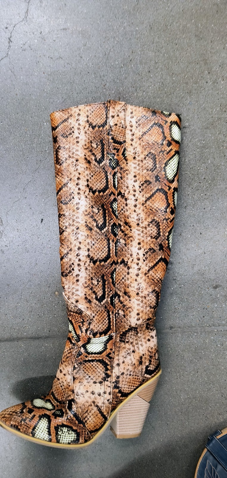 Women's Custom Knee High Python-Embossed Leather?… - image 4