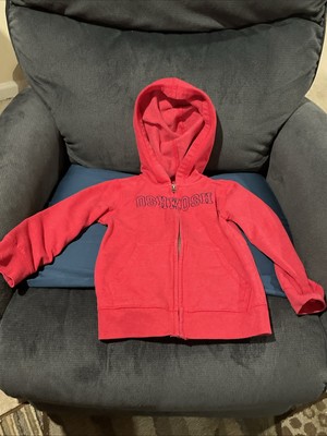 OshKosh B'gosh The Genuine Article 5/5A Red Sweatshirt Front Full Zip Hooded