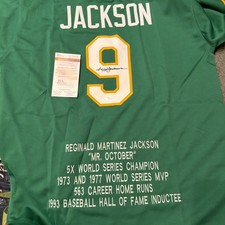 Reggie Jackson Autographed A's 2XL Jersey  JSA Coa