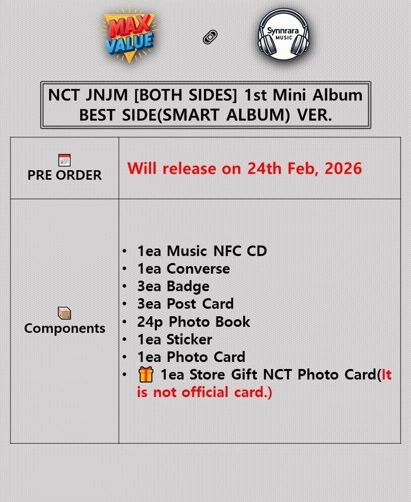 NCT JNJM [BOTH SIDES] 1st Mini Album BEST SIDE Ver./NFC+Converse+