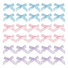30 pcs Mini Hair Bow, 2" Cute Satin Bows Hair Clips, Pink/Blue/Purple