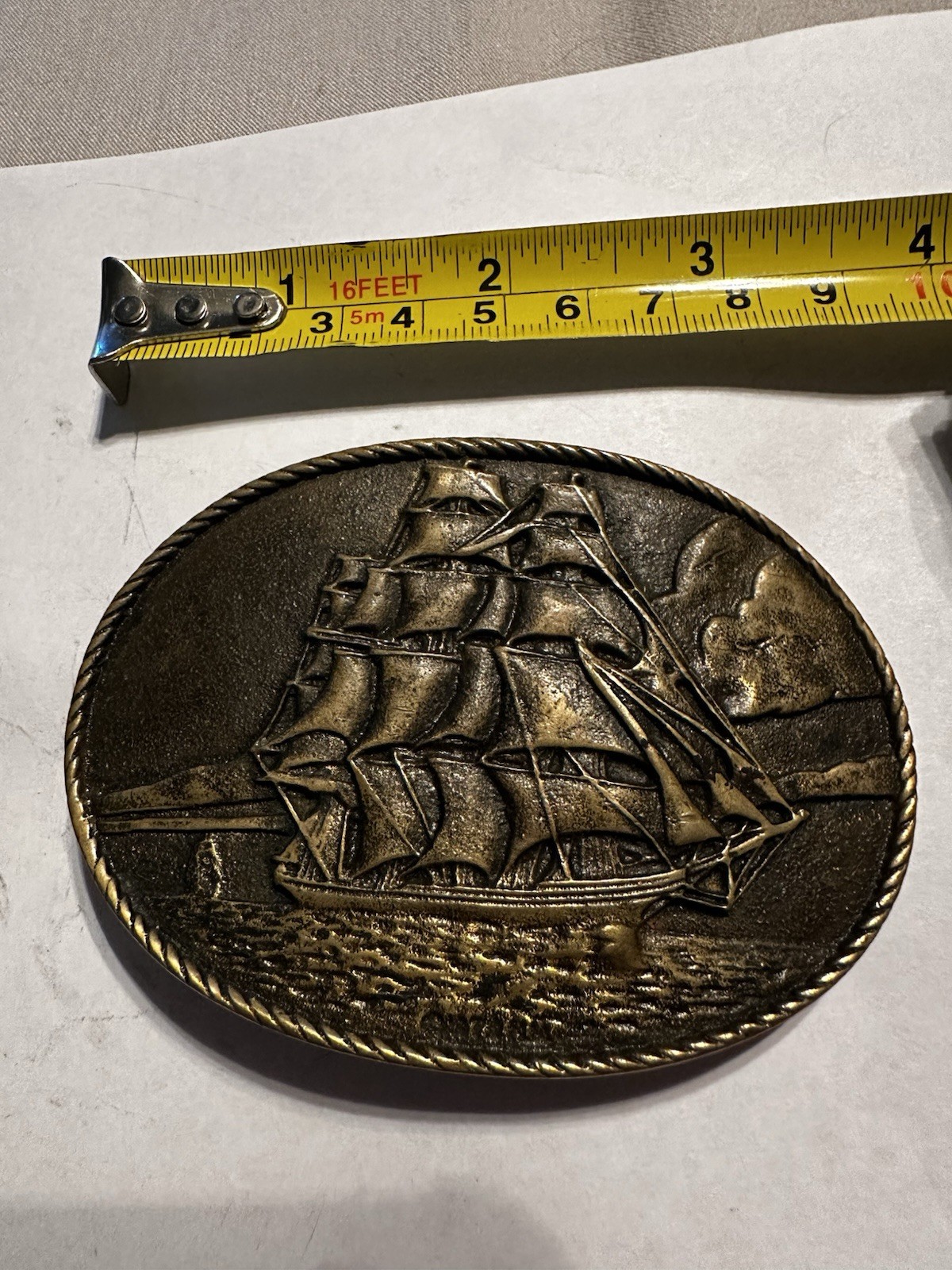 Heritage Mint 1976 Clipper Ship Solid Brass Belt … - image 3
