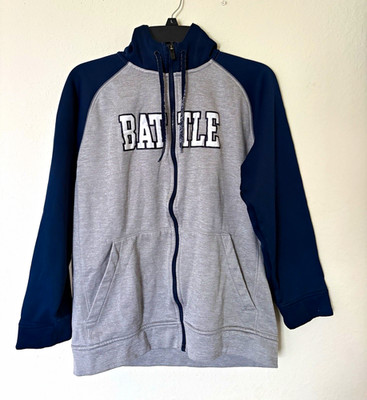 Adidas Team Issue Climawarm Men s M Full Zip Hoodie Gray Navy Battle