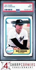1981 FLEER #89 RICH GOOSE GOSSAGE YANKEES HOF PSA 9