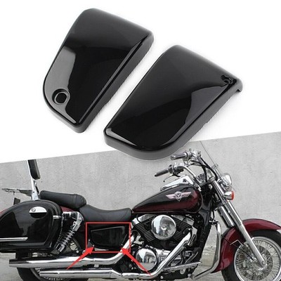 2x Batterie Seitenabdeckungen Abdeckung Für Kawasaki Vulcan VN1500 Nomad Schwarz
