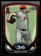 2015 Bowman Scouts Top 100 Andrew Heaney Rookie Los Angeles Angels #BTP-34