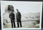 WW2 Egypt RAF C/pl Michael James Green at the Sphinx 1942 photo 9 by 6cm