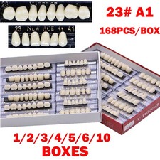 1-10 Boxes Dental Acrylic Resin Denture 23 A1 Full Sets Teeth Upper Lower Shade