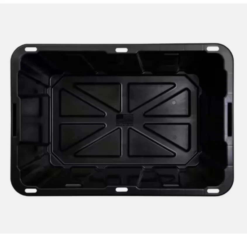 27 Gal. Bolso de almacenamiento resistente en negro con tapa amarilla paquete de 4 Foto 4 de 4