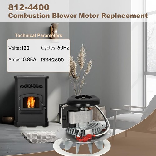 812-4400 Combustion Exhaust Blower Motor Replacement for Quadra-Fire Castile - Picture 4 of 8