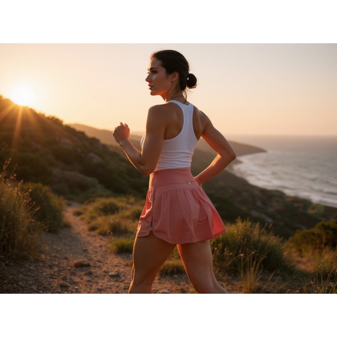 Athleta Run With It Skort Women's Medium Pink Activewear Tennis Running golf