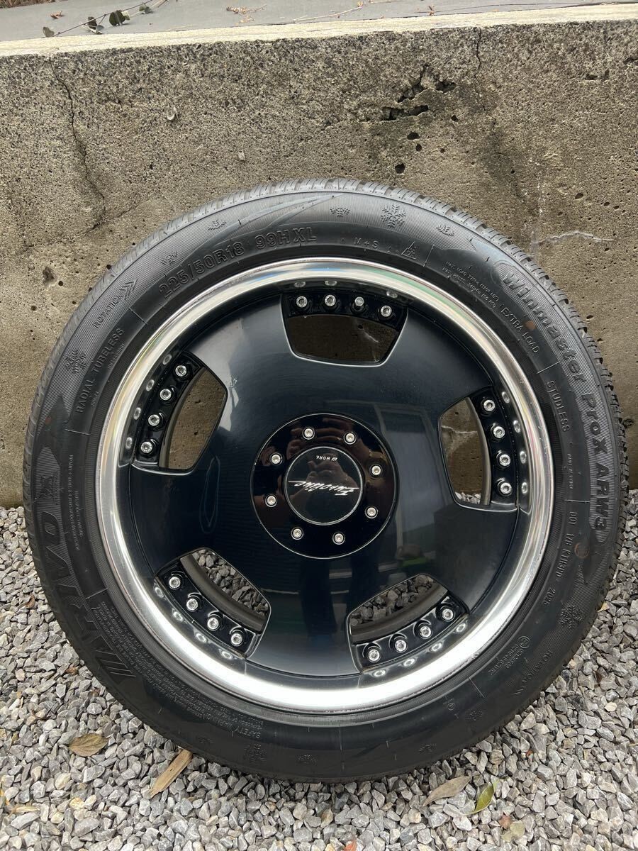 JDM Rare WORK EUROLINE 18-inch wheels almost complete with 4-book