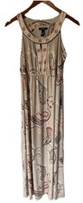 Women’s Alfani Sleeveless Paisley Maxi Dress Size 6 Stretch Boho Summer