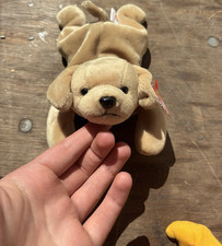 Ty Beanie Babies Fetch Dog Plush Beanbag Retired Original Beanie Baby 1997