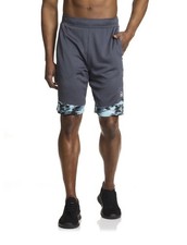 AND1 Men's Gray W/Teal Active Dribbling Shorts 10" Inseam Size XL NEW