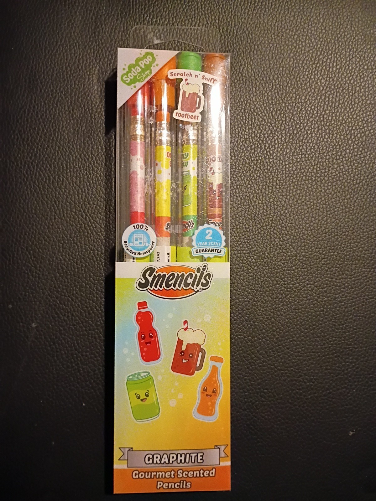  Smencils Gourmet Scented #2 Graphite Pencils w/Erasers Scratch N Sniff Rootbeer