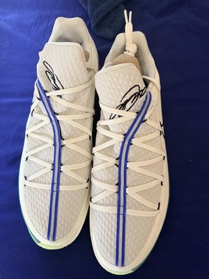 Nike LeBron XVII Low Sneakers Size 18 White/Purple/Teal CD5007 005
